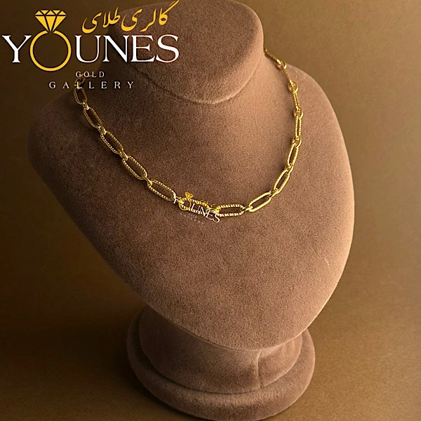 زنجیر طلا هرمس تراش دار